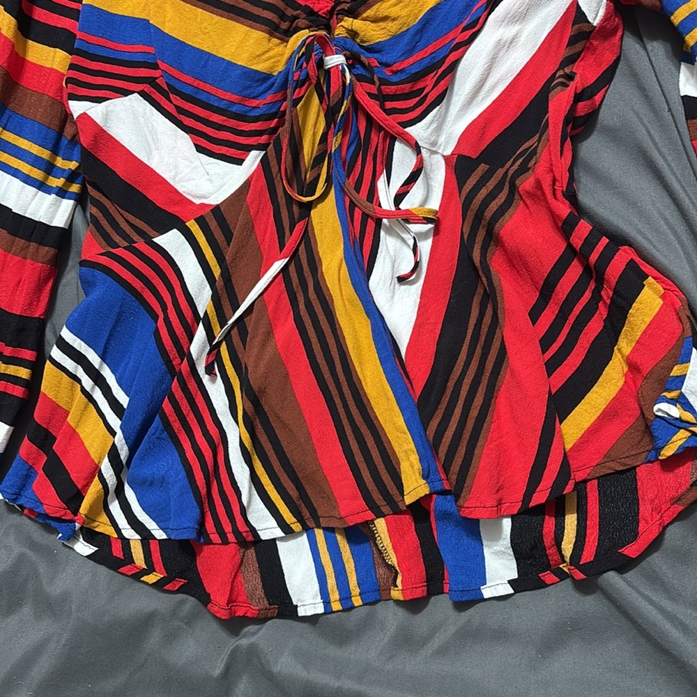 Express Multicolor Striped Blouse - Picture 5 of 5